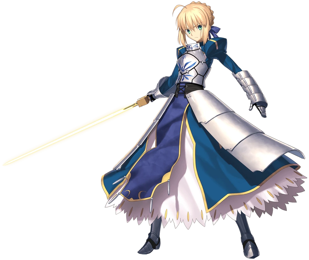 Artoria's most iconic outfit when heading into battle. She holds the ability to manifest her armor at will.